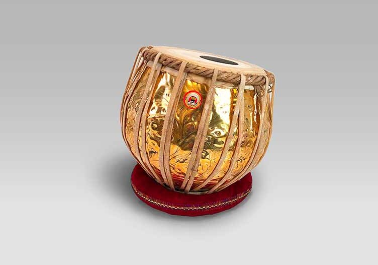 ENGRAVED BRASS BAYAN - BINA Percussion - Standing